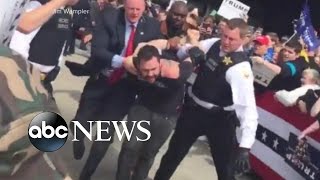 Trump Protester Rushes Stage at Ohio Rally [upl. by Adniles]