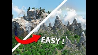 Easy Trick To Making EPIC Minecraft Landscape [upl. by Dirgis]