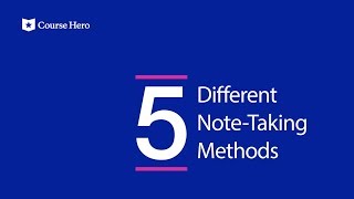 5 Different NoteTaking Methods [upl. by Aneras597]