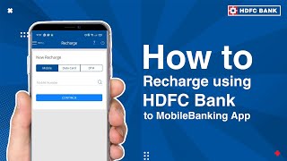 Howto recharge using HDFC Bank MobileBanking App [upl. by Oriana]