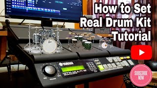 How to Set Real Drumkit  yamaha dtx multi 12  Tutorial  Yamaha amp Roland Octapad Training [upl. by Idell]