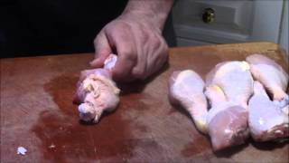 How to bone out chicken drumsticks [upl. by Aicined]