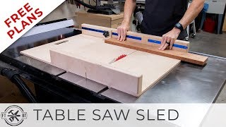 Simple Table Saw Sled with FREE Plans  DIY Woodworking [upl. by Blatt]