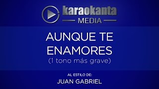 Karaokanta  Juan Gabriel  Aunque te enamores 1 tono más grave [upl. by Tshombe]