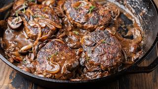 Salisbury Steak  The Insanely Delicious Inexpensive quotSteakquot Dinner [upl. by Refannej478]