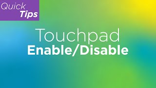 Touchpad Enable  Disable  Lenovo Support Quick Tips [upl. by Aerdnuahs818]