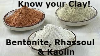 Know Your Clay Bentonite Rhassoul amp Kaolin [upl. by Clemente]