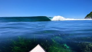 SURFING A DREAMY REEF BREAK RAW POV [upl. by Oyr]