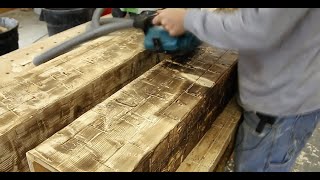 How to Make Distressed Barn Beams [upl. by Sivahc917]