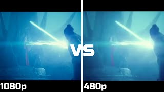 1080p vs 480p Emperor Palpatine vs Rey [upl. by Nayb]