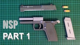 How to make Realistic Papercraft Gun NSP Full Build  Part 1 [upl. by Mattah549]