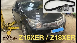 Vauxhall  Opel 16 petrol timing belt replacement Z16XER Z18XER [upl. by Oeramed]