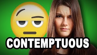 Learn English Words CONTEMPTUOUS  Meaning Vocabulary with Pictures and Examples [upl. by Nebra204]