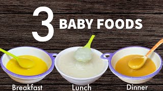 3 Baby foods Weightgain Food For 612 month Babies Plantain puree Potato Rice Poha Carrot Potato [upl. by Llevron]