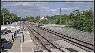 La Plata Missouri USA  Virtual Railfan Recorded Footage [upl. by Allicserp]