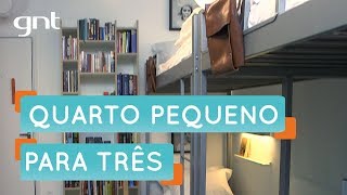 Quarto pequeno para três irmãos  Antes e Depois  Decora  Maurício Arruda [upl. by Opalina820]