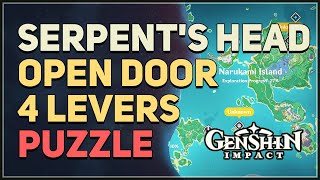 Serpents Head Open Door Lever Puzzle Genshin Impact [upl. by Kcirad]