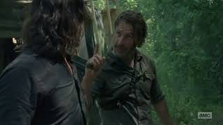 The Walking Dead TWD 8x05 Rick Vs Daryl Fight Scene [upl. by Ahsanat]