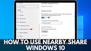 How to use Nearby Share Windows 10  file transfer android to pc [upl. by Negris]