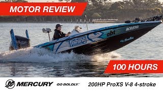 Tested  Mercury 200hp Pro XS V8 46L 4stroke Outboard [upl. by Merari]