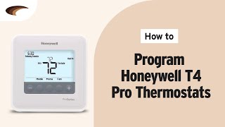 How to Program Honeywell T4 Pro thermostats [upl. by Salina825]