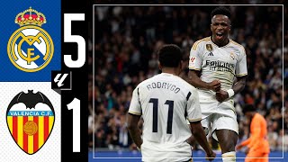 Real Madrid 51 Valencia  HIGHLIGHTS  LaLiga 202324 [upl. by Milka]