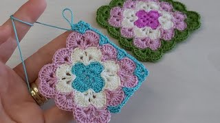 Tığ işi kolay örgü motif anlatımı 🌷crochet knitting [upl. by Ecined112]