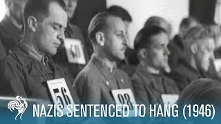 58 Nazis Sentenced To Hang Dachau Trials 1946  British Pathé [upl. by Atilemrac]