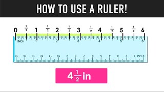 HOW TO USE A RULER TO MEASURE INCHES [upl. by Ardien]