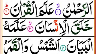 Surah Ar Rahman Full  Surah Rehman Full HD Colour Coded Arabic Text  سورة الرحمن رنگین تجویدی [upl. by Jos]