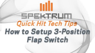 Spektrum Quick Hit Tech Tips  How to Setup 3 Position Flap Switch tutorial [upl. by Nahtannoj904]