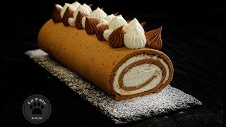 Bûche de Noël ultralégère ChocolatVanille [upl. by Aniez]