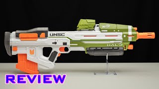 REVIEW Nerf Halo MA40 Assault Rifle  Solid PropClass Blaster [upl. by Watkin]