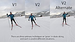 Three Basic Skate Ski Techniques Explained [upl. by Aynna]