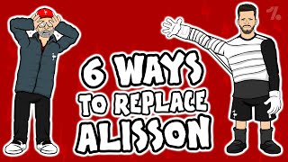 6 ways Liverpool can REPLACE Alisson ► OneFootball x 442oons [upl. by Eisdnil]