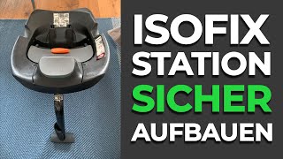 ISOFIX Base einbauen Cybex QFix Babyschale [upl. by Klemperer]