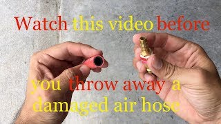 How to repair a damaged air hose [upl. by Spevek]