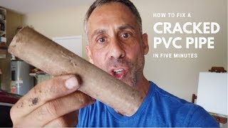 How to repair a cracked PVC Pipe in 5 minutes [upl. by Anjela]