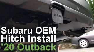 2020 Subaru Outback OEM Hitch Install [upl. by Prissy]