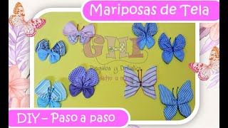 MARIPOSAS DE TELA 4 DISEÑOS PASO A PASO [upl. by Delamare]