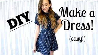 HOW TO SEW A DRESS FROM SCRATCH EASY  Jessica Shaw [upl. by Llemor]