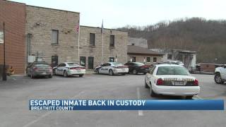 Escaped Inmate Recaptured in Breathitt County [upl. by Ahseuqal766]