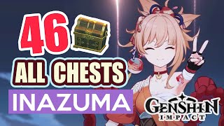 ALL CHESTS IN INAZUMA  Serpents Head  COMPLETE GUIDE 13 【 Genshin Impact 】 [upl. by Siram]