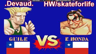 Street Fighter II Champion Edition  Devaud vs HWskateforlife FT20 [upl. by Nawyt733]