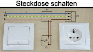 Steckdose schalten  Steckdose an Schalter anschließen  ohne Steckdosenleiste  Mehrfachsteckdose [upl. by Aldas]