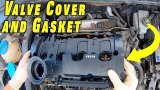 Valve Cover and Valve Cover Gasket Replacement  MK5 GTI [upl. by Yregram254]