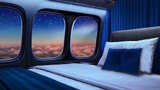 Private Jet Nighttime Experience  Airplane White Noise to Sleep [upl. by Ojeibbob]