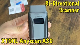 XTOOL Anyscan A30  BiDirectional Scan Tool [upl. by Nirehtac4]