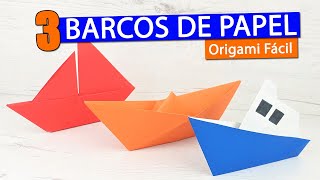 ⛵ 3 Barcos de papel fáciles de hacer con papiroflexia [upl. by Laure]