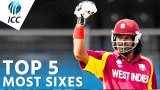 The Most Sixes In World Cup History  Top 5 Archive  ICC Cricket World Cup [upl. by Nam]